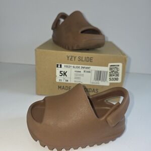 Authentic Adidas Yeezy Slide Bone Brown FZ5899 Infant Size 5K US BABY YZY